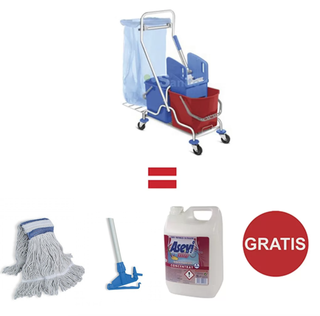 Pachet Carucior curatenie Systema Esenia + Gratis Mop si Detergent